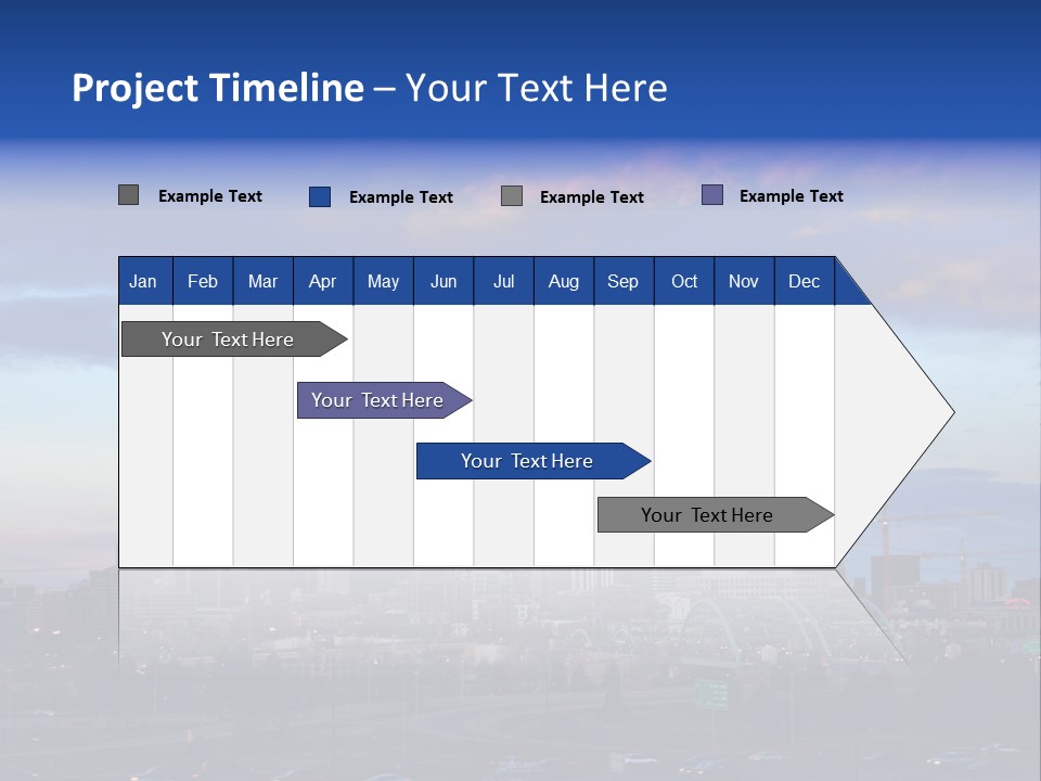 Denver, Colorado Downtown Skyline At Sunset PowerPoint Template
