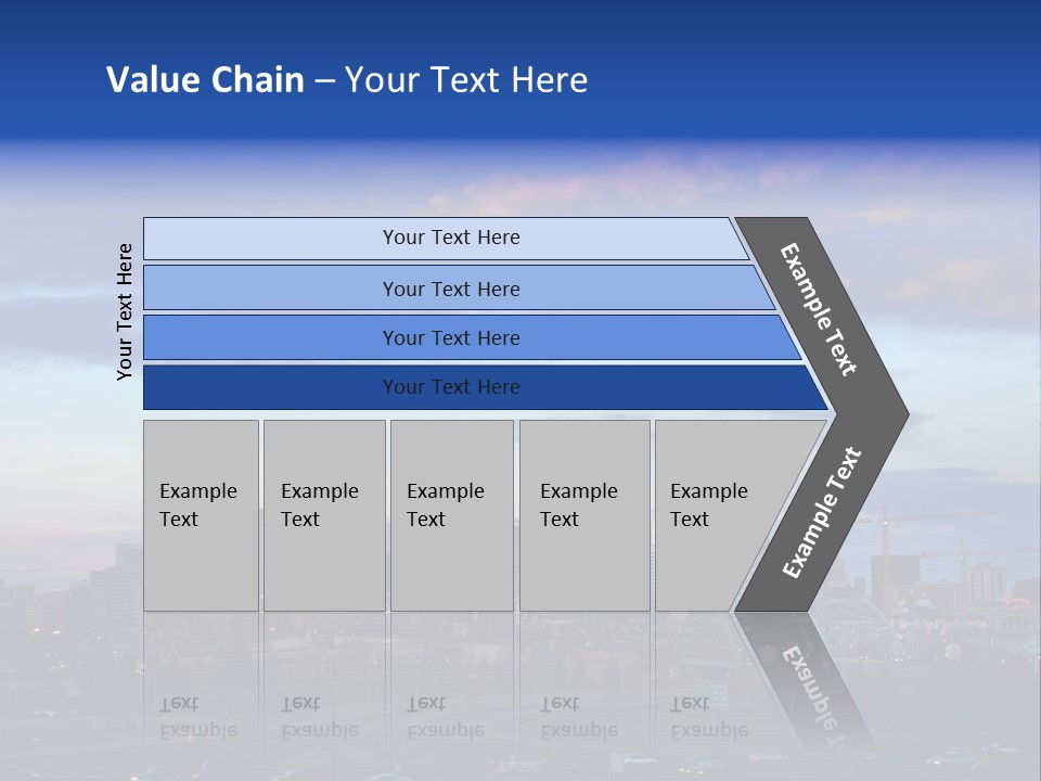 Denver, Colorado Downtown Skyline At Sunset PowerPoint Template