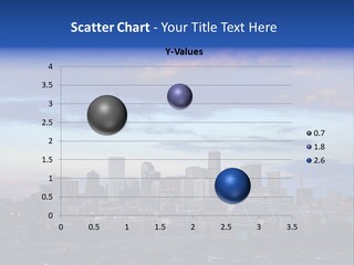 Denver, Colorado Downtown Skyline At Sunset PowerPoint Template