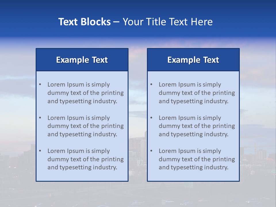 Denver, Colorado Downtown Skyline At Sunset PowerPoint Template