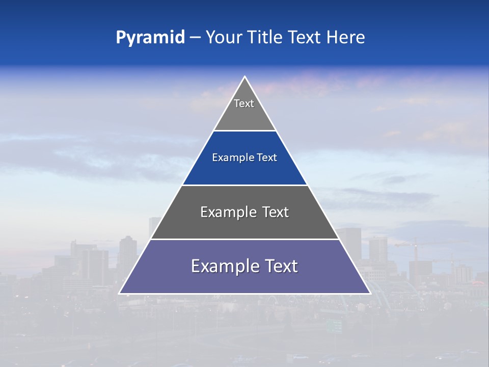 Denver, Colorado Downtown Skyline At Sunset PowerPoint Template