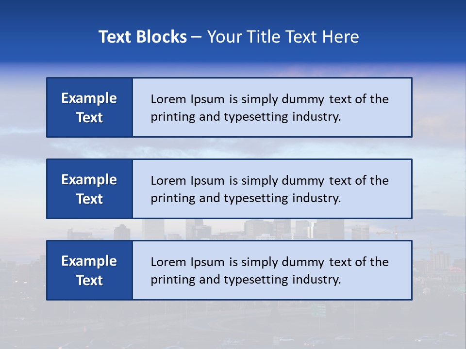 Denver, Colorado Downtown Skyline At Sunset PowerPoint Template