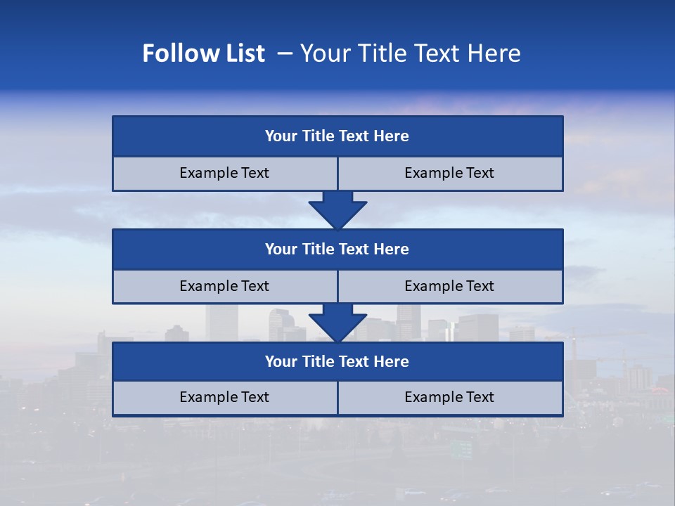 Denver, Colorado Downtown Skyline At Sunset PowerPoint Template