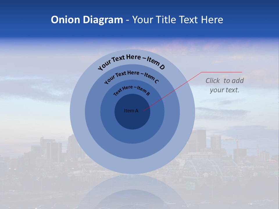 Denver, Colorado Downtown Skyline At Sunset PowerPoint Template