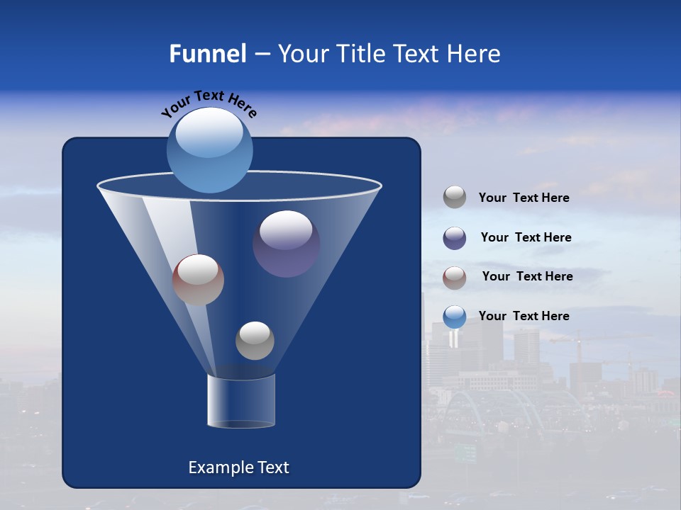 Denver, Colorado Downtown Skyline At Sunset PowerPoint Template