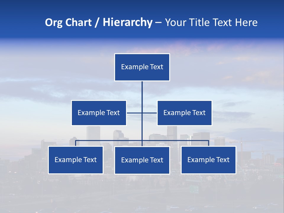 Denver, Colorado Downtown Skyline At Sunset PowerPoint Template