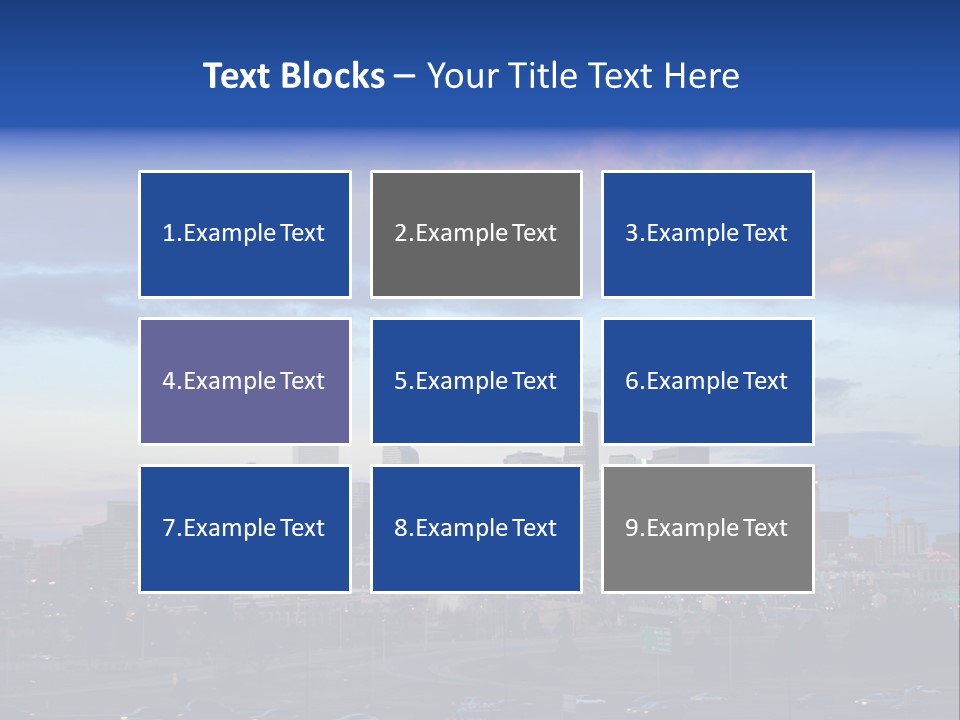 Denver, Colorado Downtown Skyline At Sunset PowerPoint Template