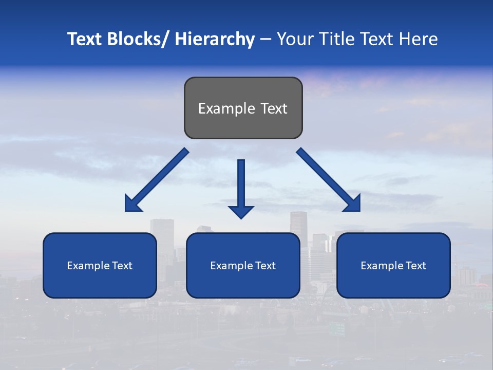 Denver, Colorado Downtown Skyline At Sunset PowerPoint Template