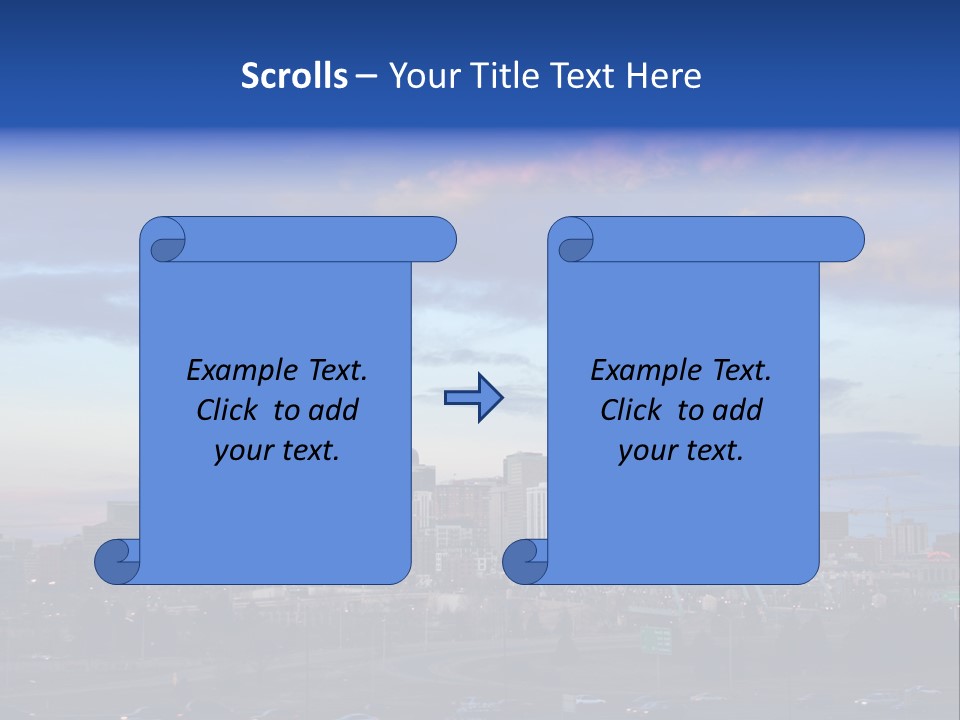 Denver, Colorado Downtown Skyline At Sunset PowerPoint Template