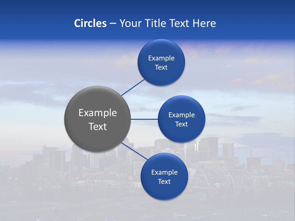 Denver, Colorado Downtown Skyline At Sunset PowerPoint Template