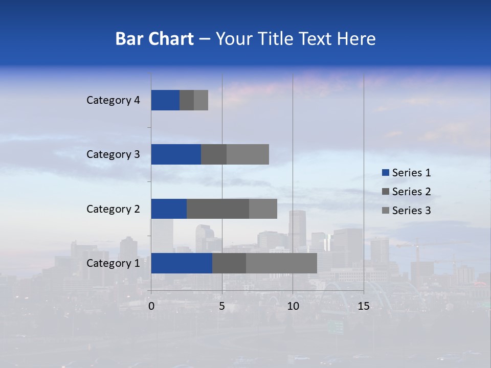 Denver, Colorado Downtown Skyline At Sunset PowerPoint Template