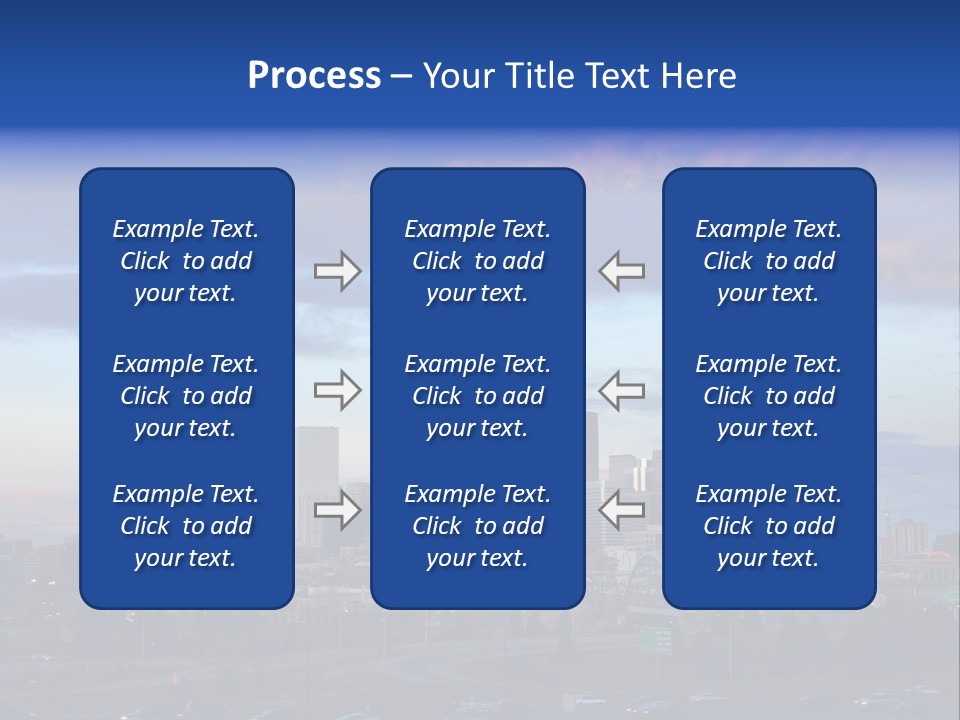 Denver, Colorado Downtown Skyline At Sunset PowerPoint Template