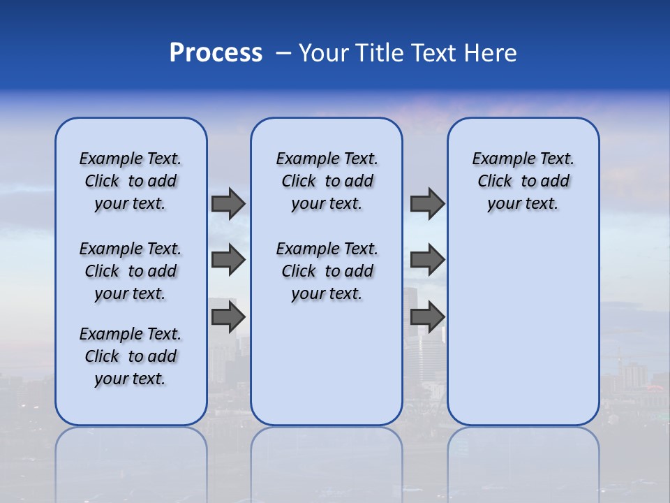 Denver, Colorado Downtown Skyline At Sunset PowerPoint Template
