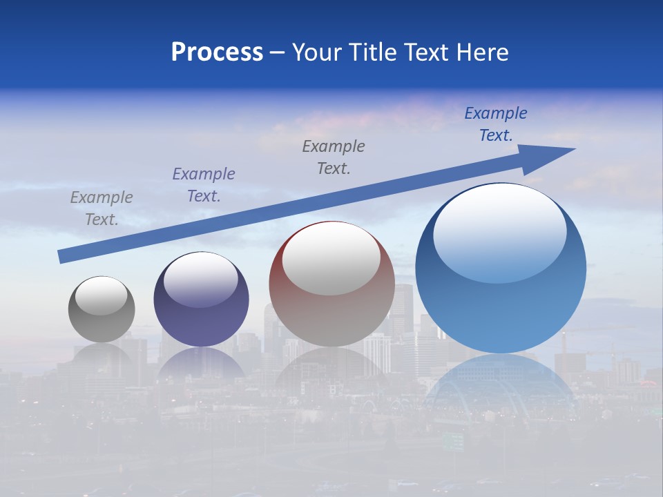 Denver, Colorado Downtown Skyline At Sunset PowerPoint Template