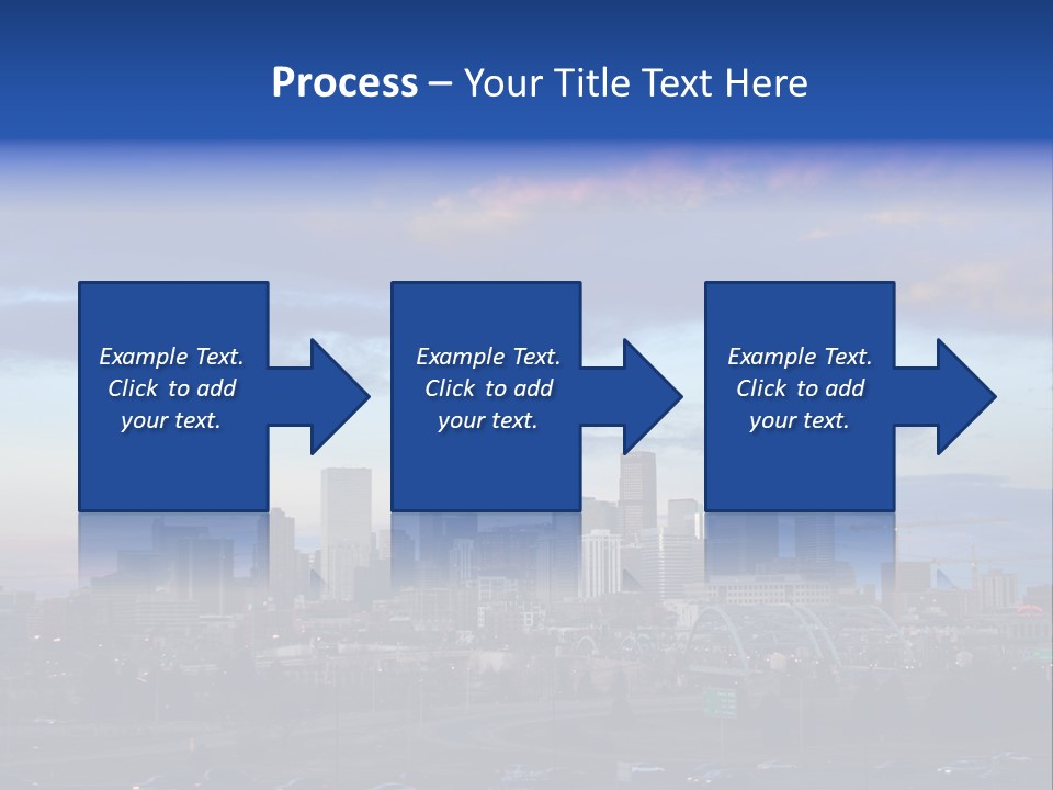 Denver, Colorado Downtown Skyline At Sunset PowerPoint Template