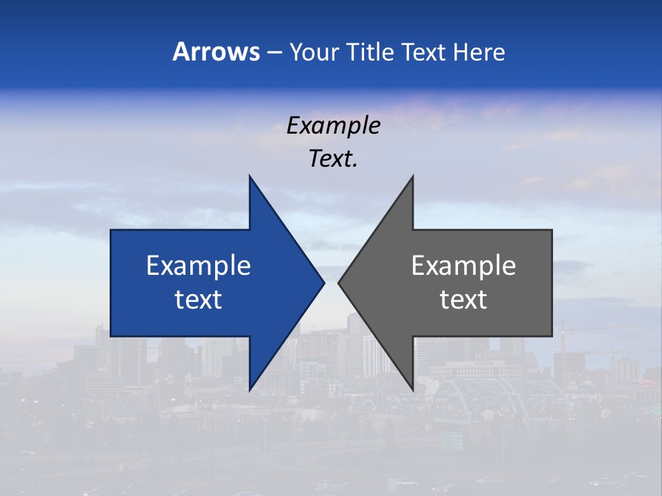 Denver, Colorado Downtown Skyline At Sunset PowerPoint Template