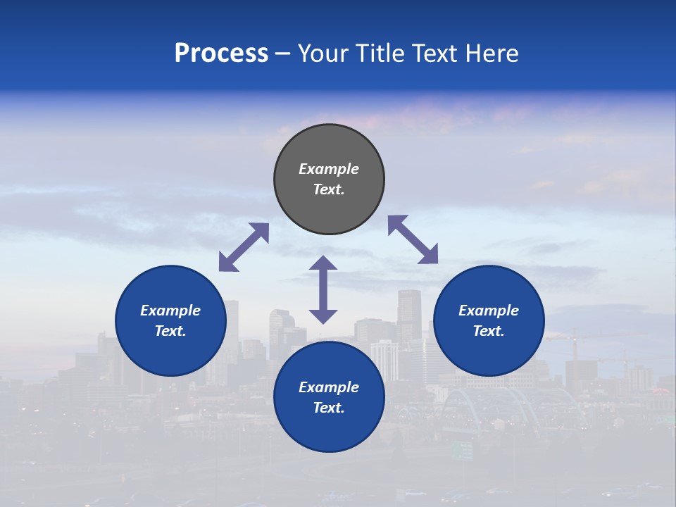 Denver, Colorado Downtown Skyline At Sunset PowerPoint Template