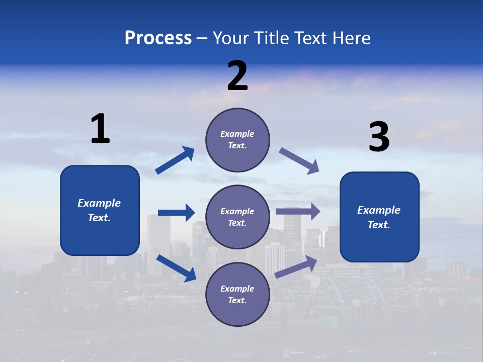 Denver, Colorado Downtown Skyline At Sunset PowerPoint Template
