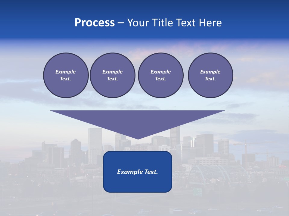 Denver, Colorado Downtown Skyline At Sunset PowerPoint Template