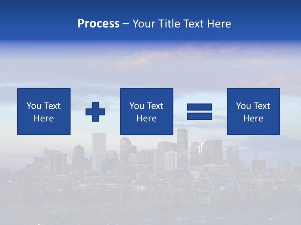 Denver, Colorado Downtown Skyline At Sunset PowerPoint Template