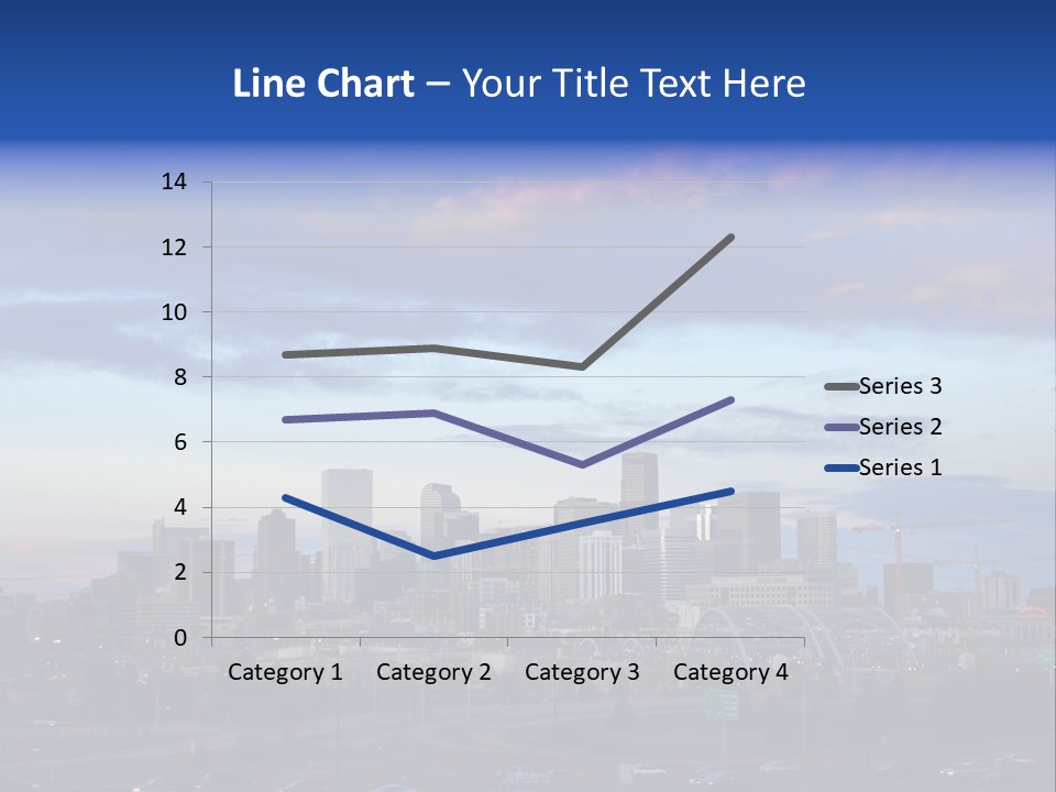 Denver, Colorado Downtown Skyline At Sunset PowerPoint Template