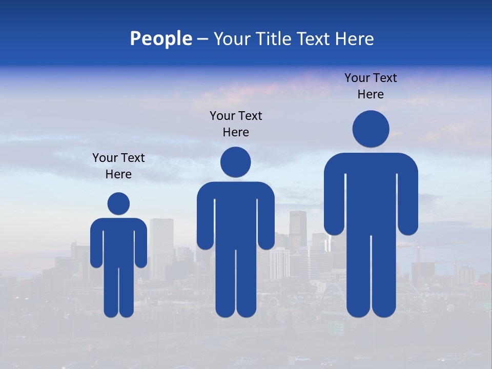 Denver, Colorado Downtown Skyline At Sunset PowerPoint Template