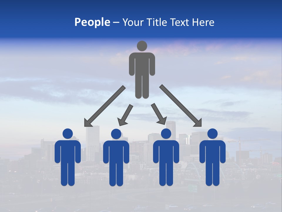 Denver, Colorado Downtown Skyline At Sunset PowerPoint Template