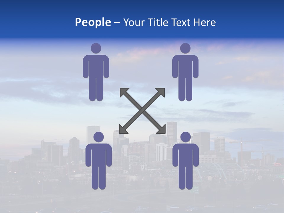 Denver, Colorado Downtown Skyline At Sunset PowerPoint Template