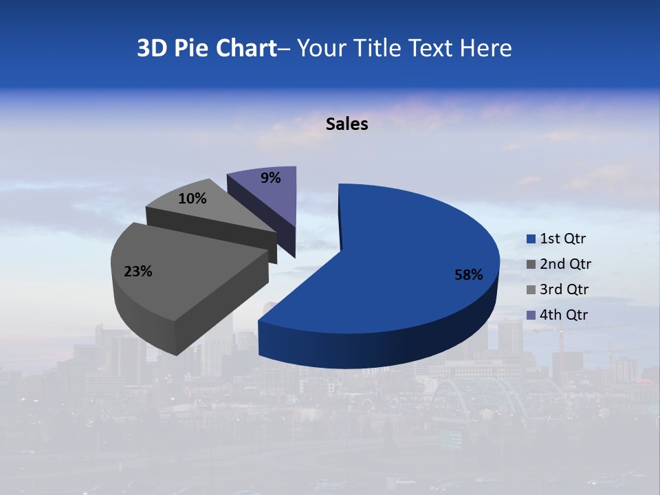 Denver, Colorado Downtown Skyline At Sunset PowerPoint Template