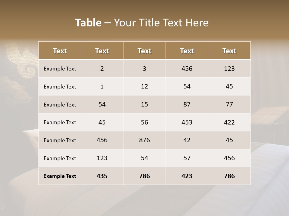 Contemporary Hotel Bedroom PowerPoint Template