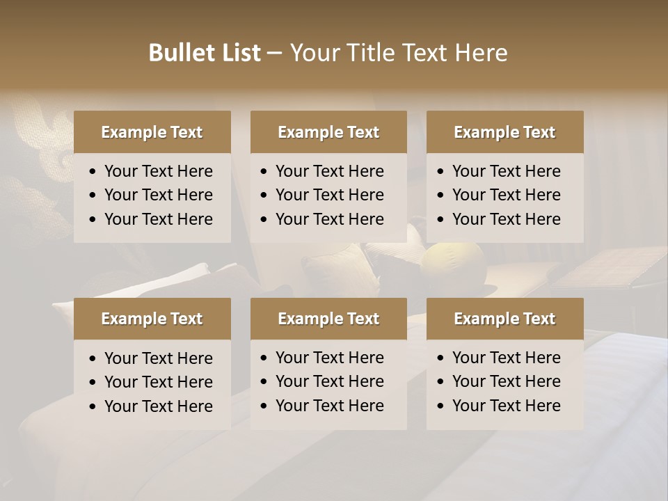 Contemporary Hotel Bedroom PowerPoint Template