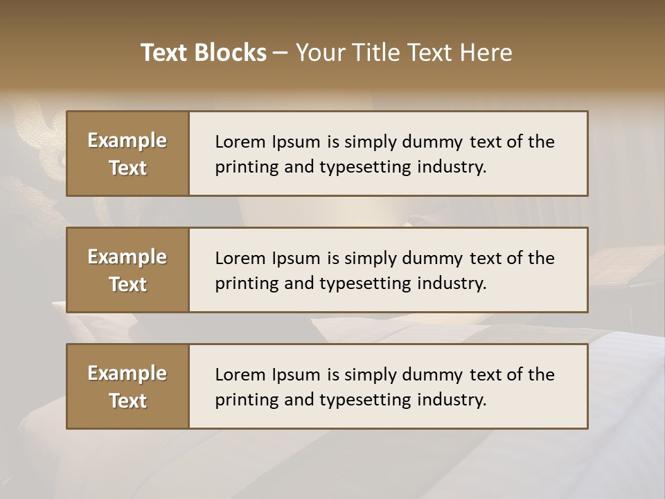 Contemporary Hotel Bedroom PowerPoint Template