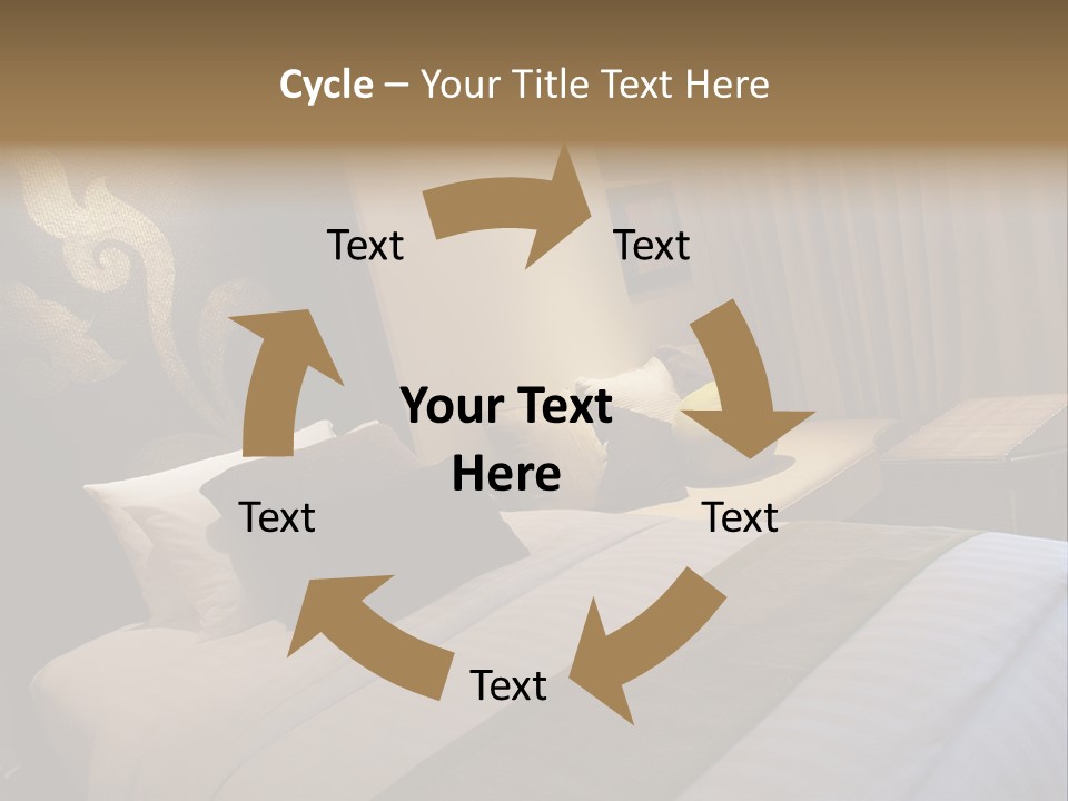 Contemporary Hotel Bedroom PowerPoint Template