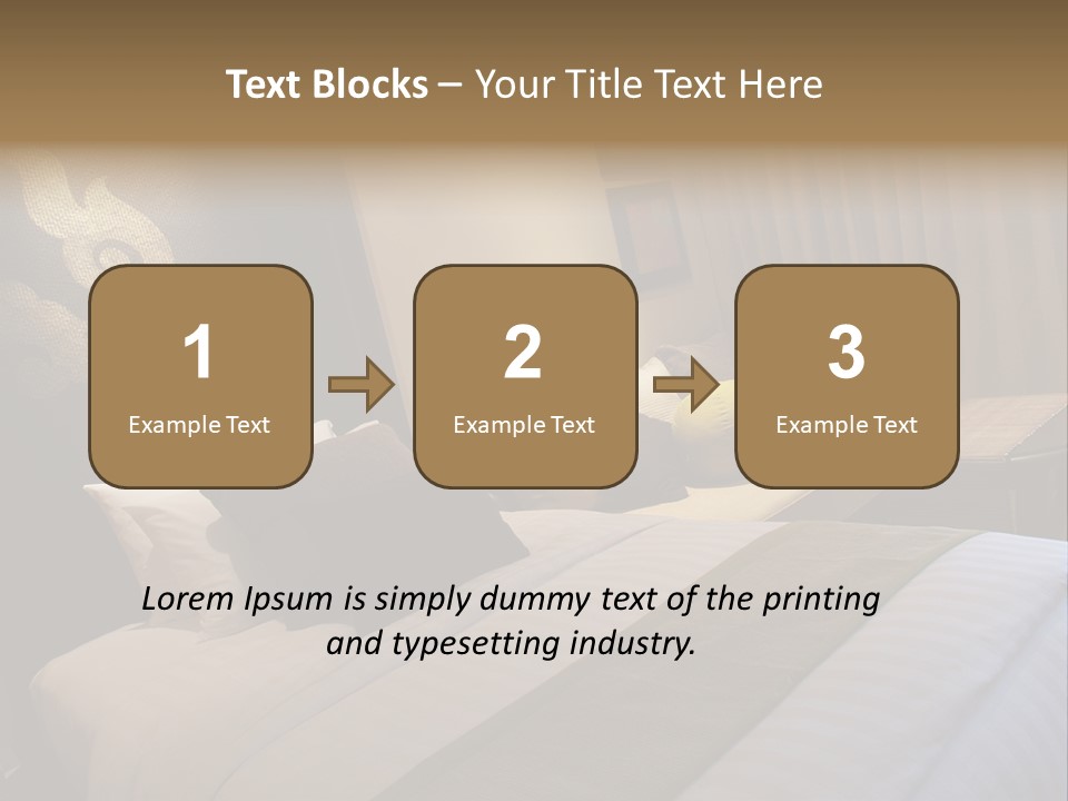 Contemporary Hotel Bedroom PowerPoint Template