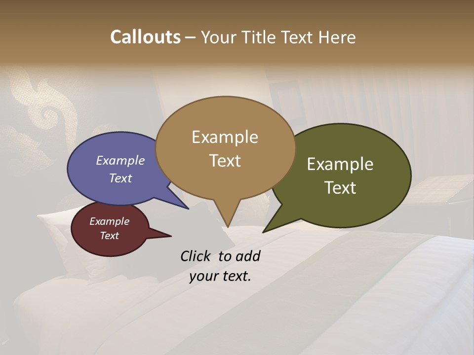 Contemporary Hotel Bedroom PowerPoint Template