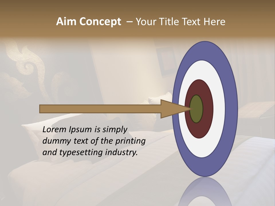 Contemporary Hotel Bedroom PowerPoint Template