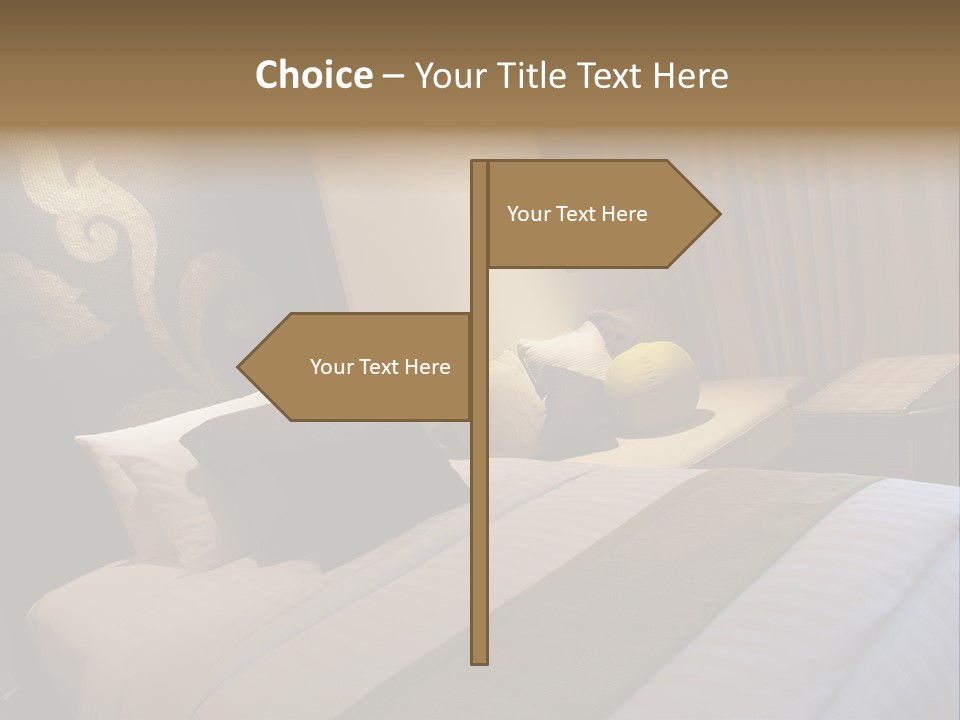 Contemporary Hotel Bedroom PowerPoint Template