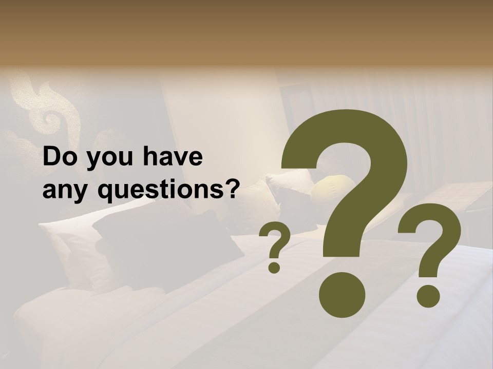 Contemporary Hotel Bedroom PowerPoint Template