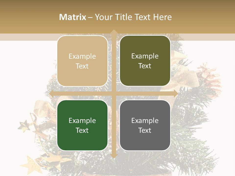 Perfectly Isolated Small Christmas Tree PowerPoint Template