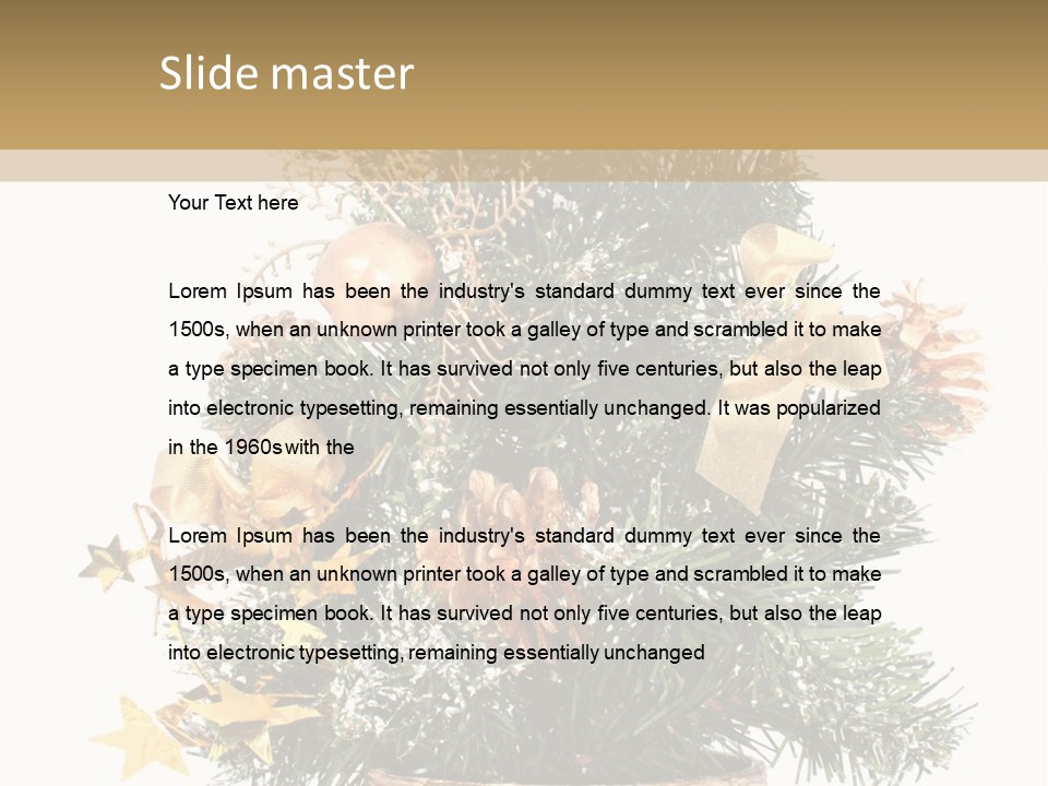 Perfectly Isolated Small Christmas Tree PowerPoint Template