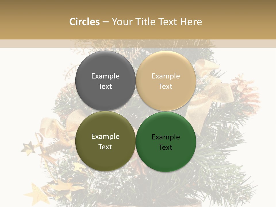 Perfectly Isolated Small Christmas Tree PowerPoint Template
