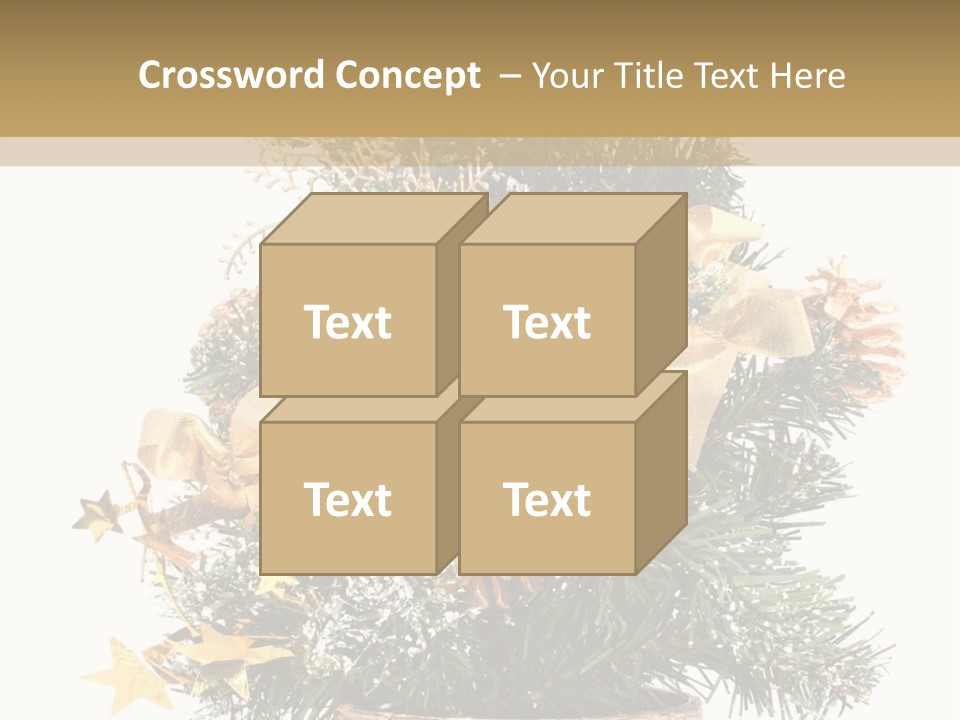 Perfectly Isolated Small Christmas Tree PowerPoint Template