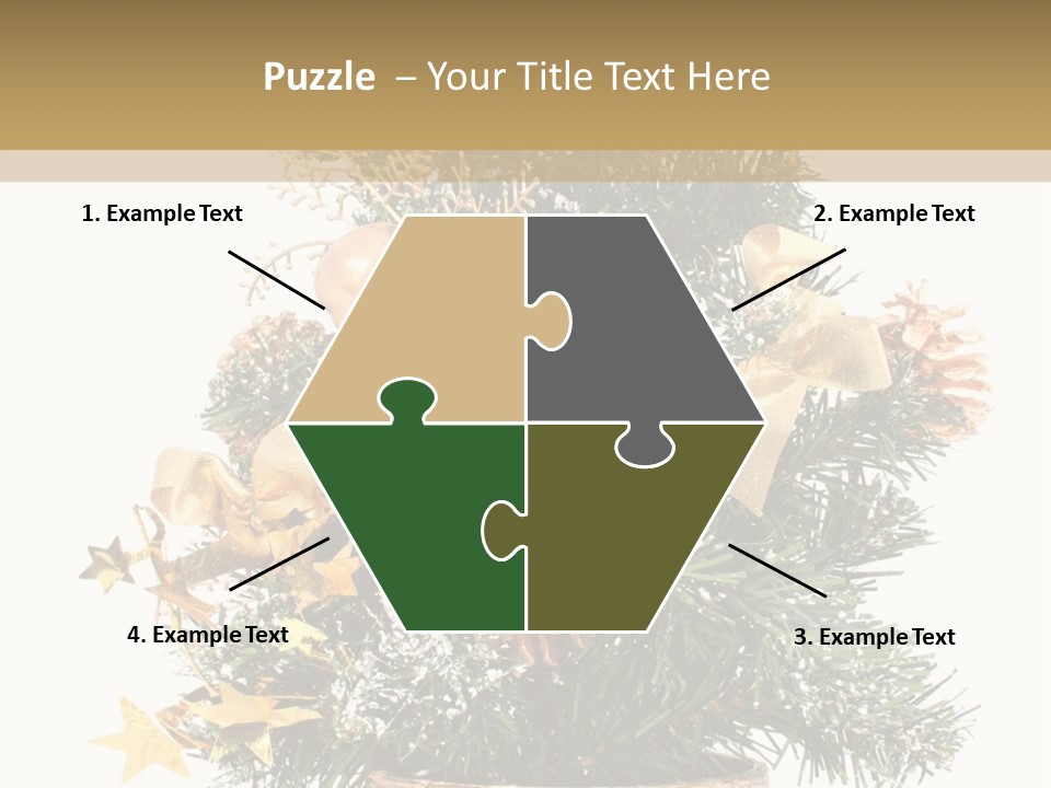 Perfectly Isolated Small Christmas Tree PowerPoint Template