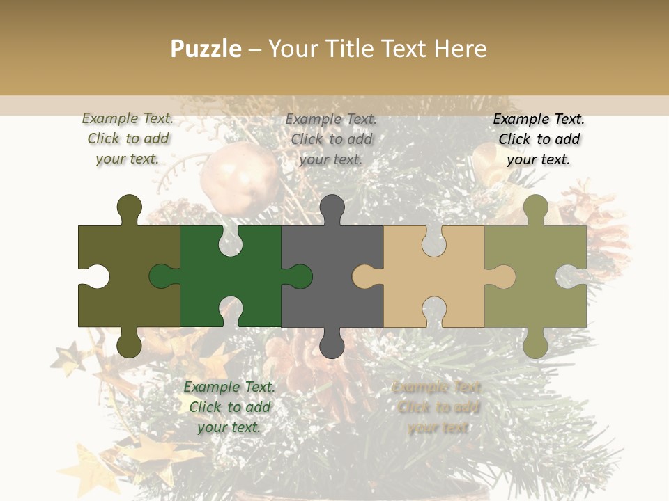Perfectly Isolated Small Christmas Tree PowerPoint Template
