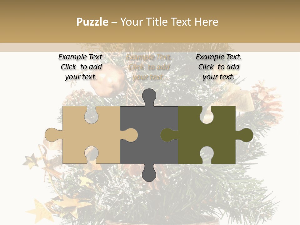 Perfectly Isolated Small Christmas Tree PowerPoint Template