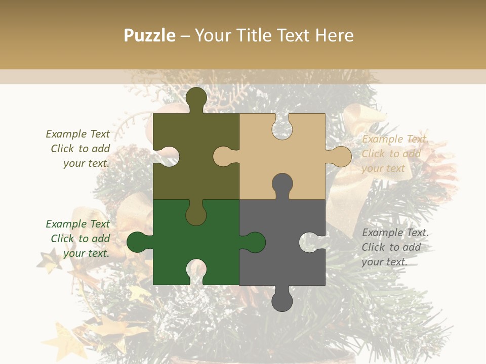 Perfectly Isolated Small Christmas Tree PowerPoint Template