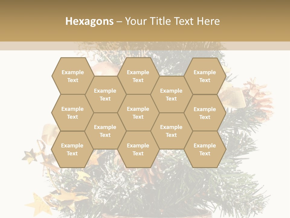 Perfectly Isolated Small Christmas Tree PowerPoint Template