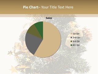 Perfectly Isolated Small Christmas Tree PowerPoint Template