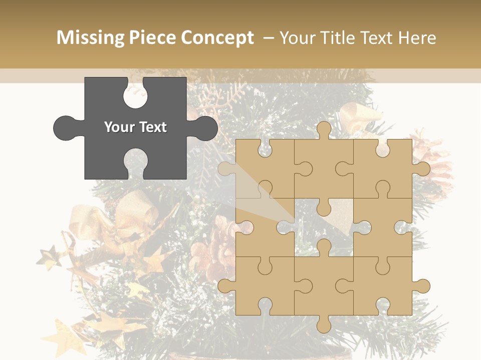Perfectly Isolated Small Christmas Tree PowerPoint Template