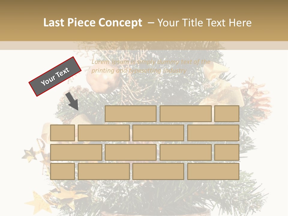Perfectly Isolated Small Christmas Tree PowerPoint Template